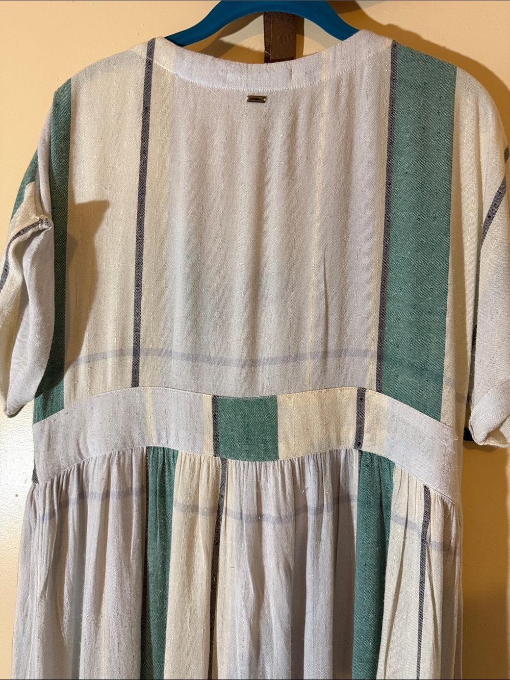 Dress - O’Neill - Light Blue Multi Stripe Button-Up Midi - SZ XL - Cotton Blend - Picture 9 of 14